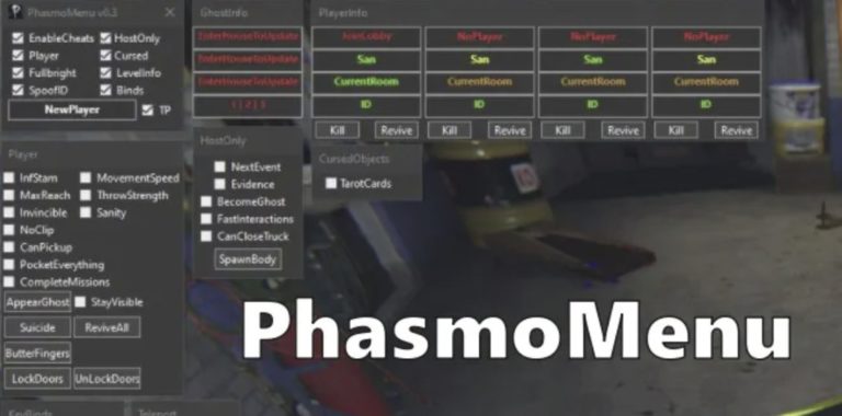 Чит PhasmoMenu для Phasmophobia (от PappyG)