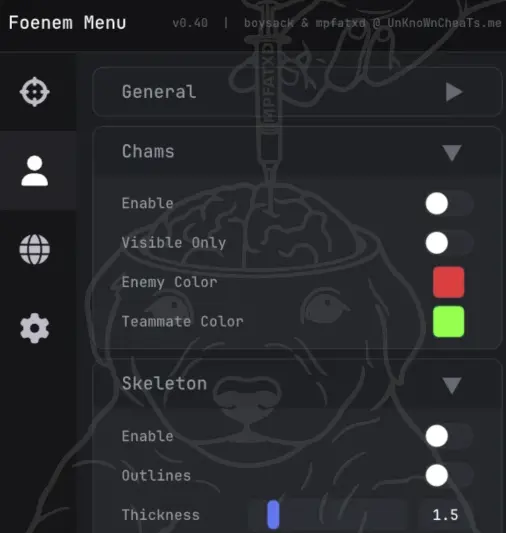 Foenem Menu